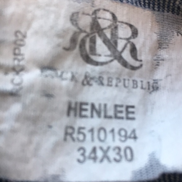 GUC MensRock and Republic Henlee  jeans size 34x30 - Picture 8 of 10